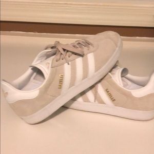 Cream and Gold Adidas Gazelle